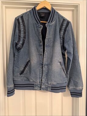 Ring of Fire Light Blue Denim Bomber Jacket for Kids